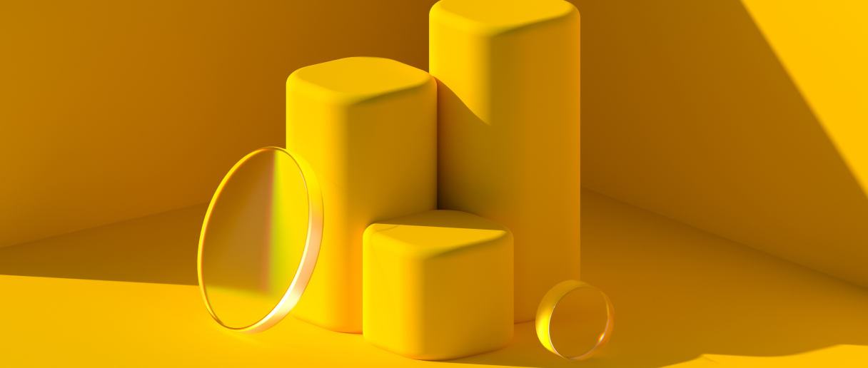 Background image with yellow geometrical shapes